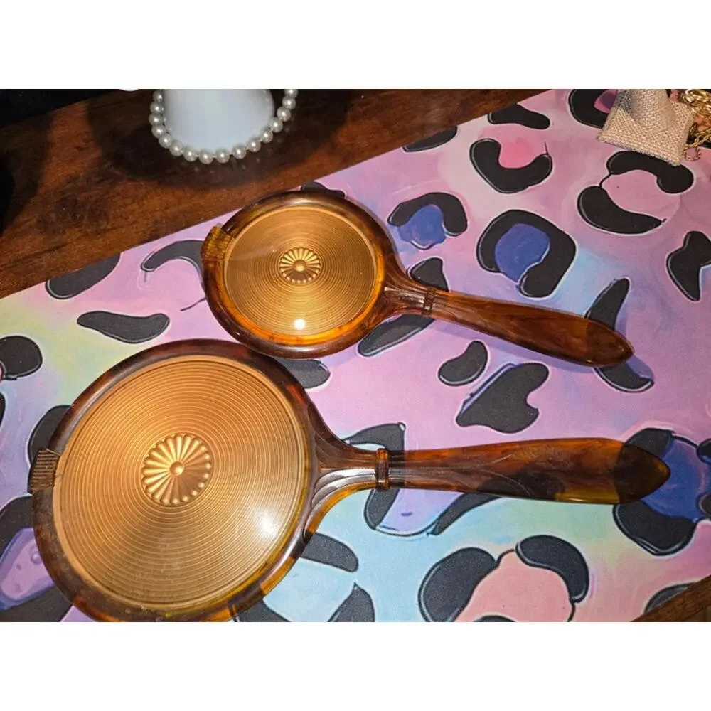 vintage lucite vanity set 1940s